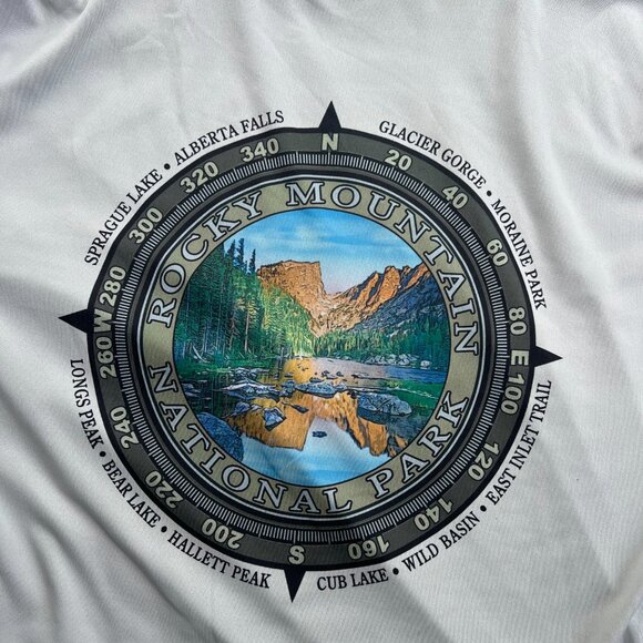 Rocky Mountain National Park Light Gray Wicking Long Sleeve t-shirt - Picture 4 of 7